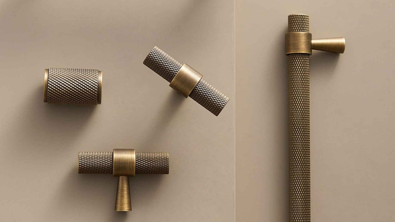 Handle CH016 | Knurled | Antique Brass