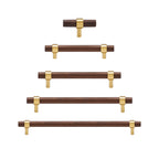 Maniglia CH025W | Noce + Ottone