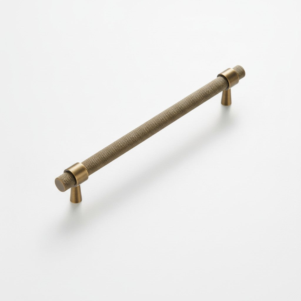 Griff CH016 | Gerändelt | Antik Messing