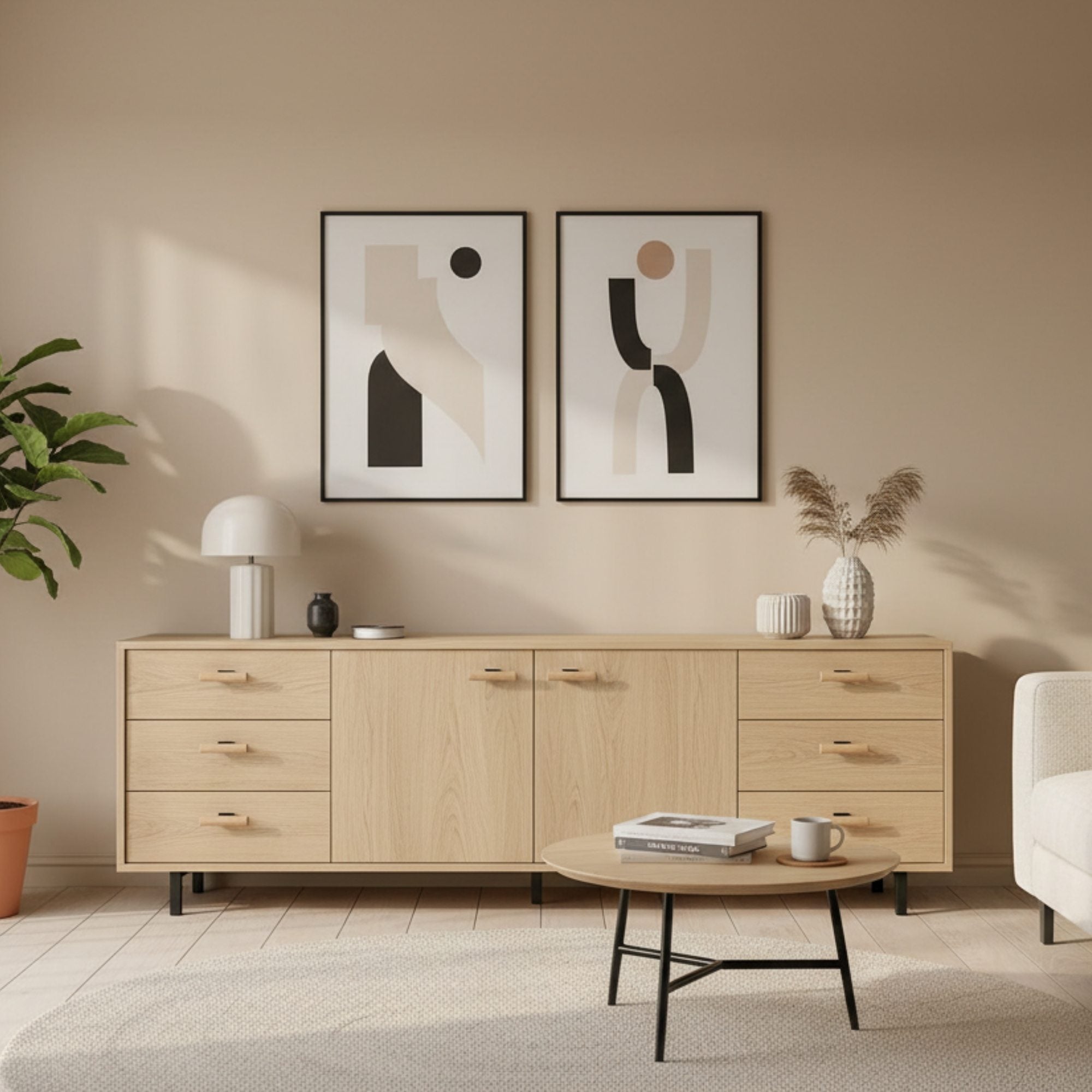 T-Bar CH076 | Bois de hêtre + Noir