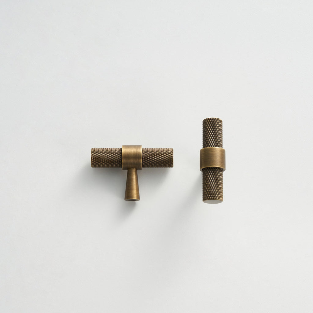 T-Bar CH016 | Gerändelt | Antik Messing