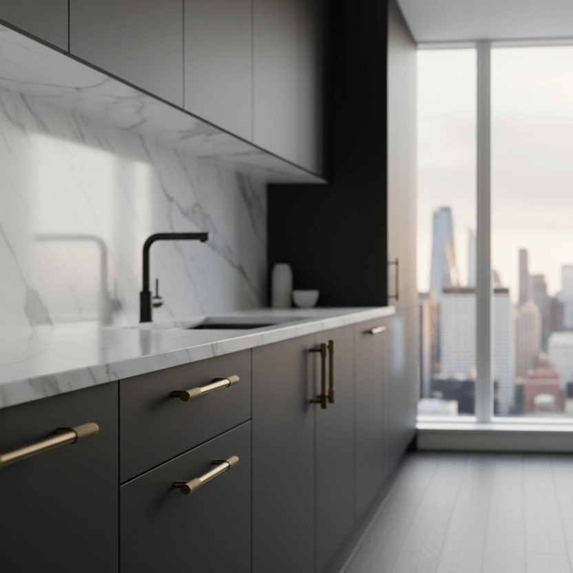 Handle 3018 | Knurled | Antique Brass
